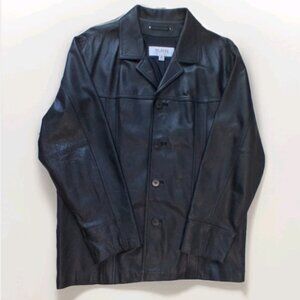 VTG Wilsons Leather M. Julian Mens Jacket Size M Black Front Buttons